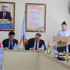 Отчетно-выборное заседание первичной организации «Осмони соф» Народно-демократической партии Таджикистана Агентства по гидрометеорологии